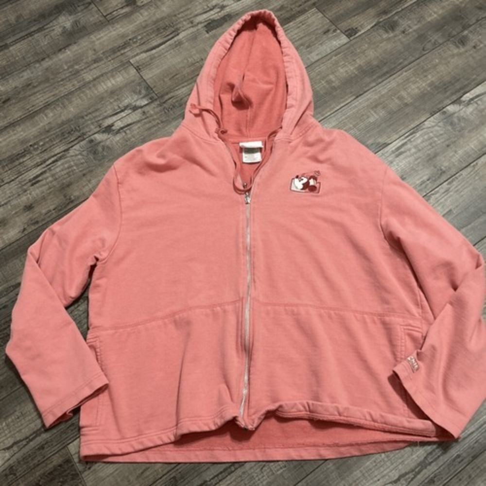 Disney Parks Authentic Full Zip Pink Hoodie Minnie Mouse Women XXL